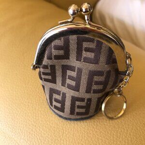 FENDI Coin Mini Wallet. Vintage. With mirror on the bottom!. Used.